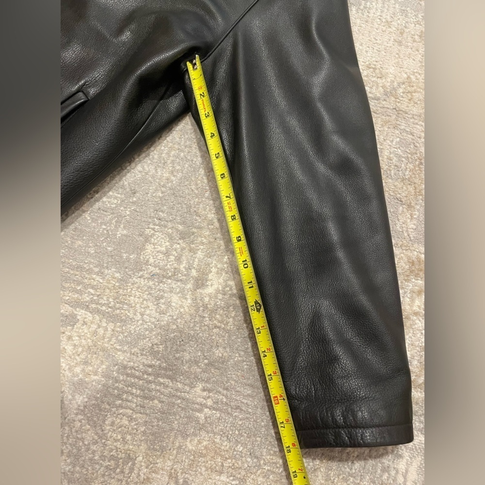 Wilsons Thinsulate Ultra Insulation Pelle Black Leather Bomber Jacket MSRP $315 - Picture 11 of 12